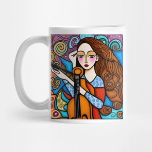 Woman playing a Guitar Mug